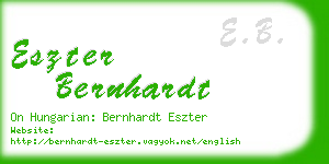 eszter bernhardt business card